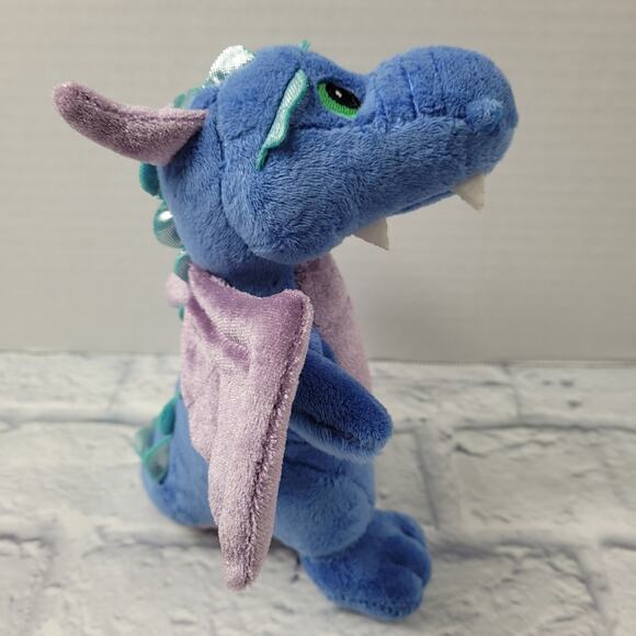 Aurora Legendary Friends 7" Blue Dragon Plush Stuffed Animal with Giggle Sounds - Picture 4 of 13